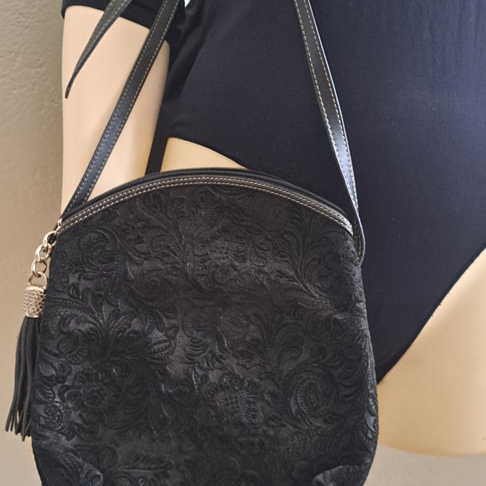 Elegant Black Embossed Women's Bag